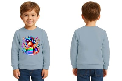 Unisex roblox Baskılı Çocuk Swaetshirt 3 İplik Şardonlu