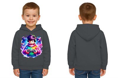Unisex roblox Baskılı Çocuk Swaetshirt  Baskılı Kapüşonlu 3 İplik Şardonlu