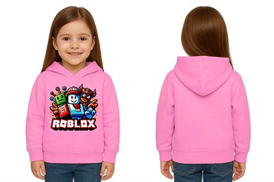 Unisex roblox Baskılı Çocuk Swaetshirt  Baskılı Kapüşonlu 3 İplik Şardonlu