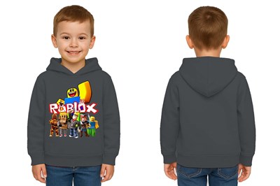 Unisex roblox Baskılı Çocuk Swaetshirt  Baskılı Kapüşonlu 3 İplik Şardonlu