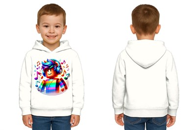 Unisex roblox Baskılı Çocuk Swaetshirt  Baskılı Kapüşonlu 3 İplik Şardonlu