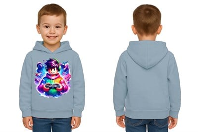Unisex roblox Baskılı Çocuk Swaetshirt  Baskılı Kapüşonlu 3 İplik Şardonlu