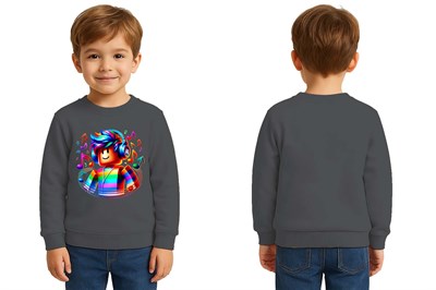 Unisex roblox Baskılı Çocuk Swaetshirt 3 İplik Şardonlu