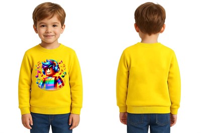 Unisex roblox Baskılı Çocuk Swaetshirt 3 İplik Şardonlu