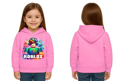 Unisex roblox Baskılı Çocuk Swaetshirt  Baskılı Kapüşonlu 3 İplik Şardonlu