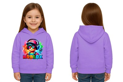 Unisex roblox Baskılı Çocuk Swaetshirt  Baskılı Kapüşonlu 3 İplik Şardonlu