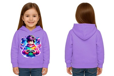 Unisex roblox Baskılı Çocuk Swaetshirt  Baskılı Kapüşonlu 3 İplik Şardonlu