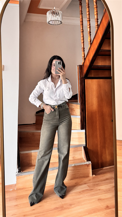 Haki Yeşili Jean 
