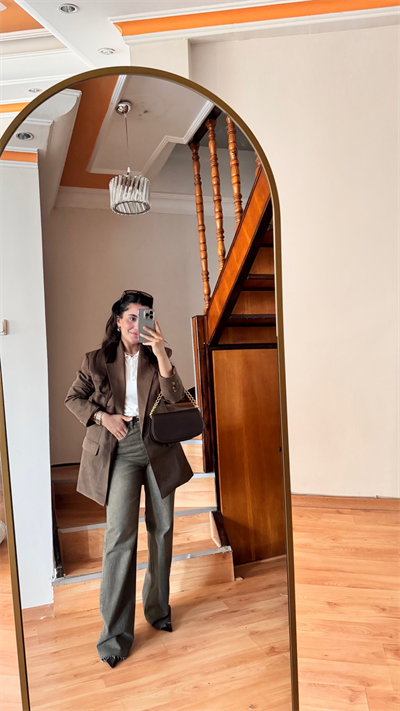 Kahve Süet Blazer 