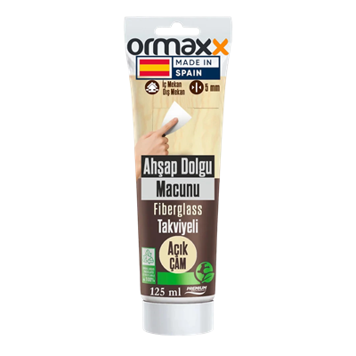 Aguaplast - Açık Çam Fiberglass Katkılı Ahşap Dolgu Tamir Macunu 125 ml