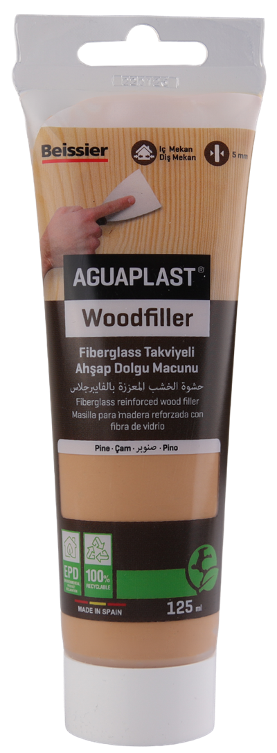 Aguaplast - Çam Fiberglass Katkılı Ahşap Dolgu Tamir Macunu 125 ml