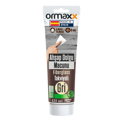 Aguaplast - Gri Fiberglass Katkılı Ahşap Dolgu Tamir Macunu 125 ml