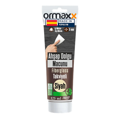 Aguaplast - Siyah Fiberglass Katkılı Ahşap Dolgu Tamir Macunu 125 ml