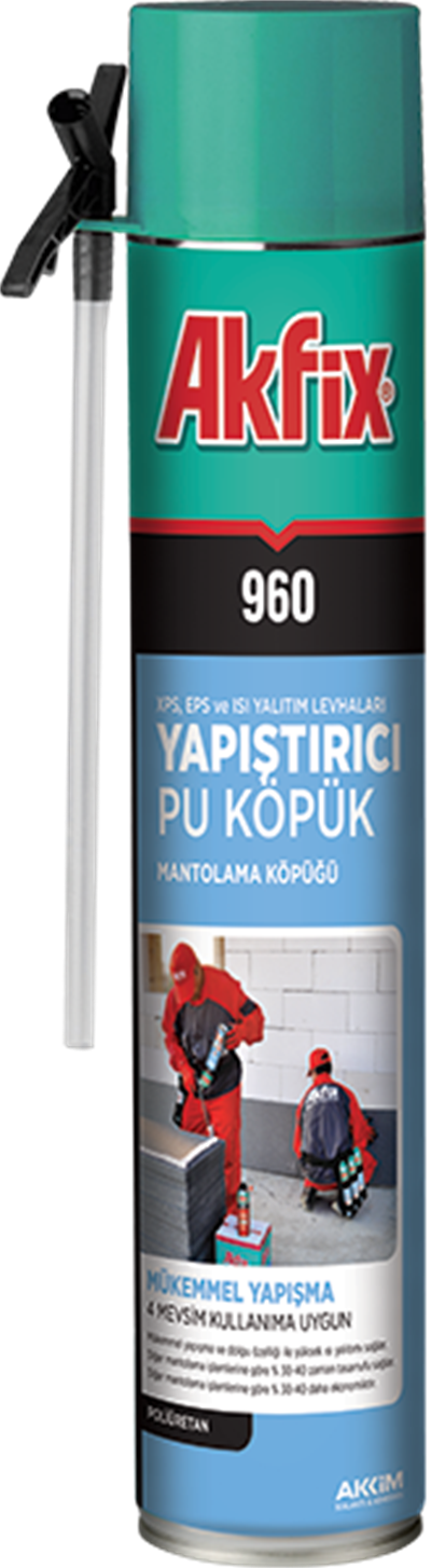 Akfix 960 Yapıştırıcı Pu Mantolama Köpüğü Pipetli 750 ml/850 gr