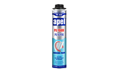 Apel PF330 Combo Tam Dolum Poliüretan Şişmeyen Mantolama Yapıştırıcı Pipetli-Tabancalı Köpük 850 gr