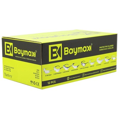 Baymax S-400 Koruyucu Gözlük Şeffaf | Çapak Gözlüğü