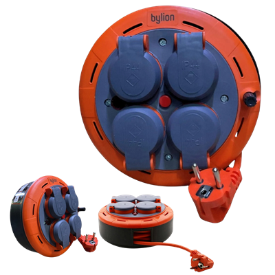 Bylion PHP-05310F Ev Tipi Makaralı Kapaklı Seyyar Uzatma Kablosu 3x1.0 mm 5 Mt