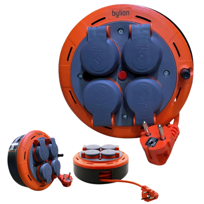 Bylion PHP-05310F Ev Tipi Makaralı Kapaklı Seyyar Uzatma Kablosu 3x1.0 mm 5 Mt