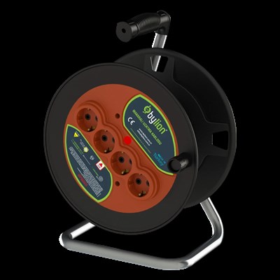 Bylion PMK-10000 Boş Makara Sarım Makarası Kapaksız 4 Prizli Seyyar Kablo Makarası