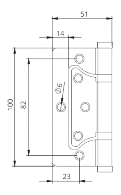Elit Panel Yönsüz Menteşe Füme 10 cm K:2,5 mm