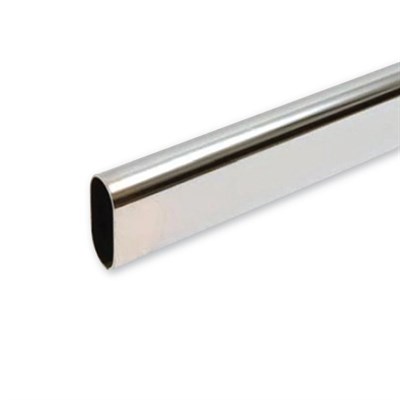 Gardırop Askı Borusu Krom Kaplama Ø:16 mm Oval 3 Mt