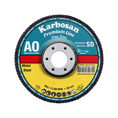 Karbosan Flap Disk Zımpara Ø:115x22 mm AO Kırmızı 60 Kum (982980) 10lu Paket