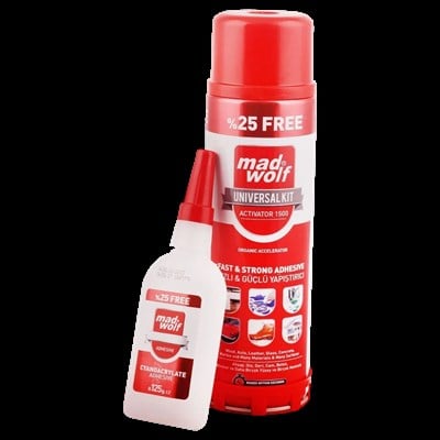 Madwolf Mega Hızlı Yapıştırıcı Sprey:500 Ml Jel:125 Gr 25'li Koli