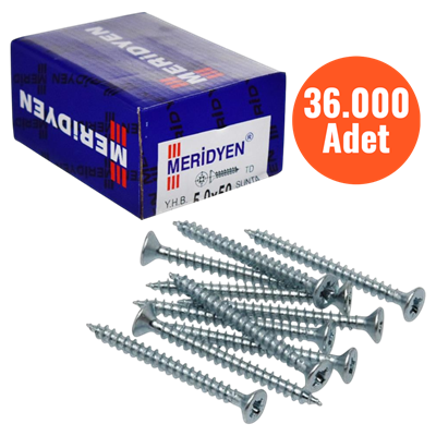 Meridyen Sunta Vidası 3,5*18 mm 36.000 Adet - PZ 2 Bits Uç ile Kullanılır