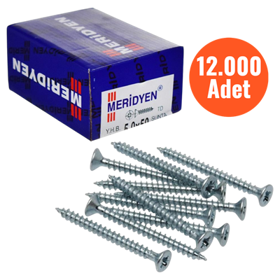Meridyen Sunta Vidası 3,5*35 mm 12.000 Adet - PZ 2 Bits Uç ile Kullanılır
