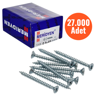 Meridyen Sunta Vidası 4,0*18 mm 27.000 Adet - PZ 2 Bits Uç ile Kullanılır