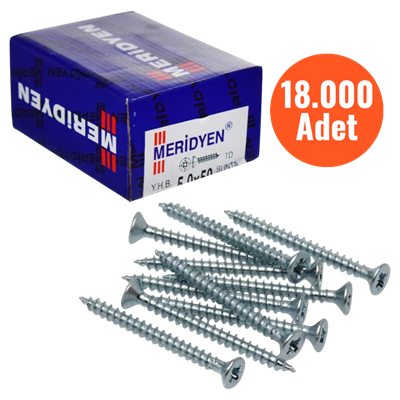 Meridyen Sunta Vidası 4,0*20 mm 18.000 Adet - PZ 2 Bits Uç ile Kullanılır