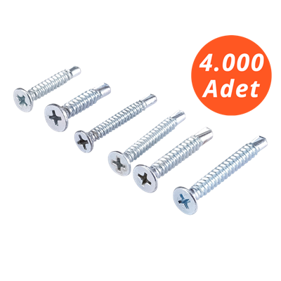 Meridyen YHB 4,2*50 Matkap Uçlu Vida 4.000 Adet - PH 2 Bits Uç ile Kullanılır