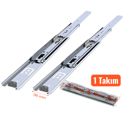 Minnes Teleskopik Çekmece Rayı 36*350 mm