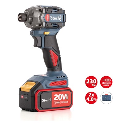 Stechend SX32 Darbeli Vidalama 20V 2.0 Ah Çift Akülü