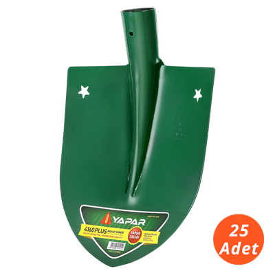 Yapar 4160 Plus İnşaat Küreği - 25li Koli | Hafif ve Dayanıklı Harç & Kum Küreği | Profesyonel Kullanım Kürek