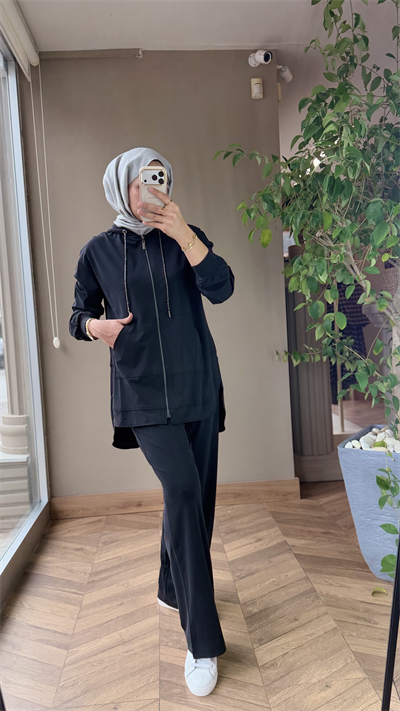 Liora Modal Spor Takım | Siyah