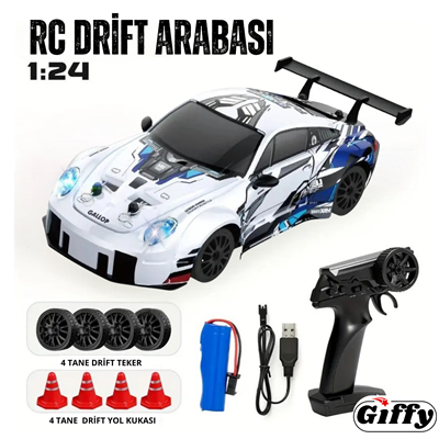 Oyuncak 4x4 Uzaktan Kumandalı RC Drift Arabası, Şarjlı, Işıklı, Full Fonksiyon,Drift Atabilen, Kuka