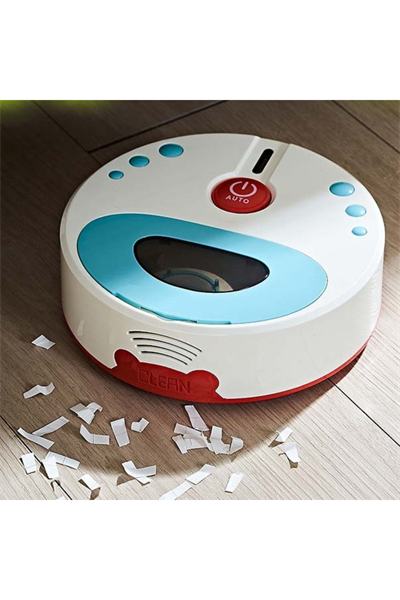Oyuncak Pilli Robot Süpürge Sesli Ve Işıklı Gerçek Süpürme Özelliği Ve Farklı Yönlere Giden Robot