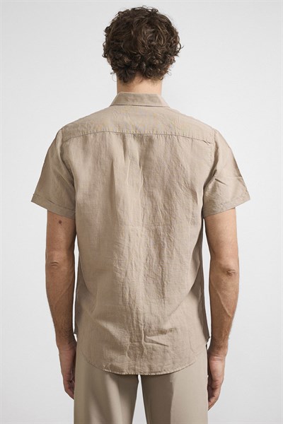 0002265 Vip Stendo Erkek Gömlek Koyu Bej