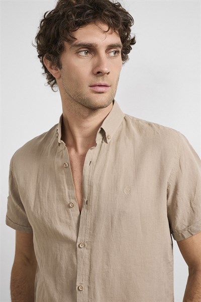 0002265 Vip Stendo Erkek Gömlek Koyu Bej