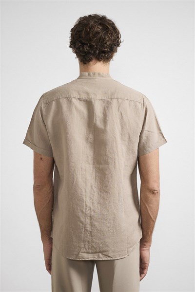 0002303 Vip Stendo Erkek Gömlek Koyu Bej