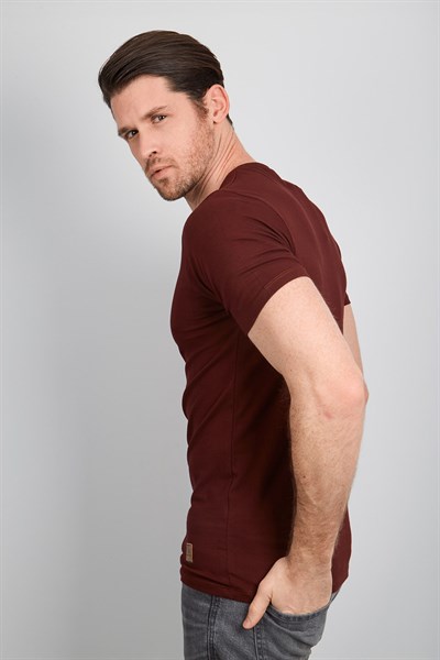 0002331 Vip Stendo Erkek Tişört Mürdüm