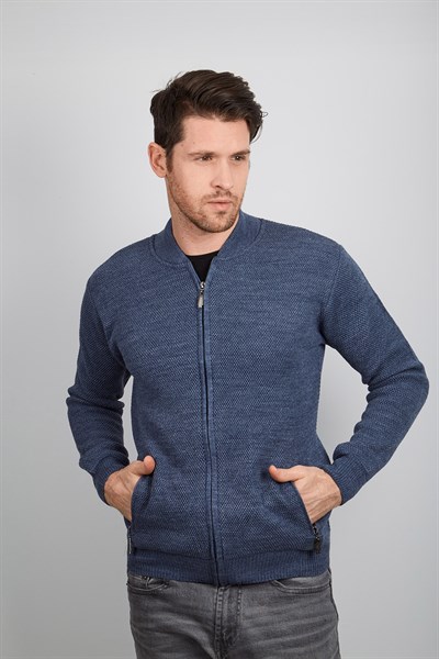 0002381 Vip Stendo Erkek Hırka Indigo