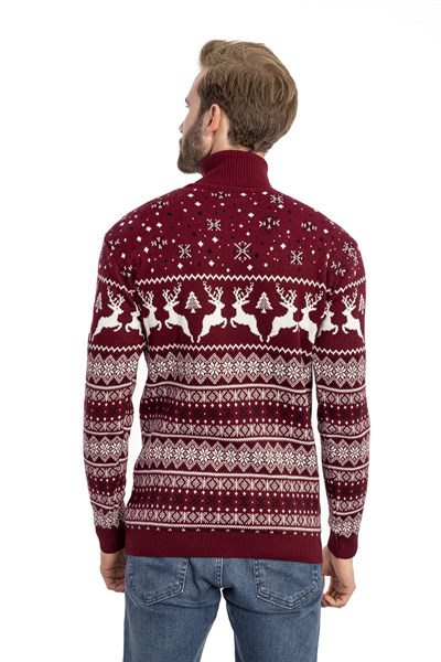0005386 Vip Stendo Erkek Kazak Bordo