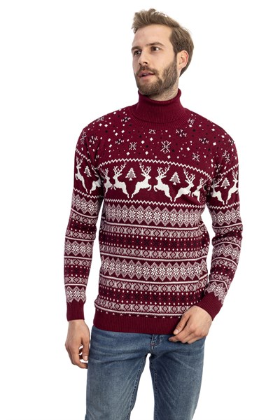 0005386 Vip Stendo Erkek Kazak Bordo
