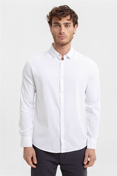 0024176 Vip Stendo Erkek Gömlek Beyaz