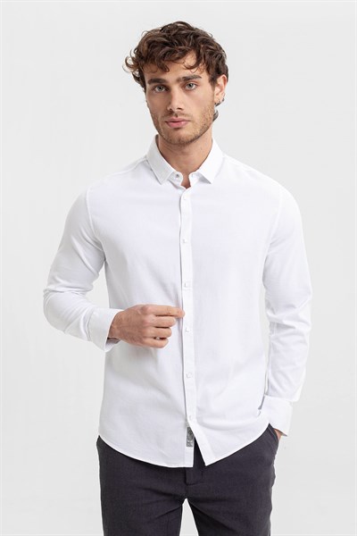 0024176 Vip Stendo Erkek Gömlek Beyaz