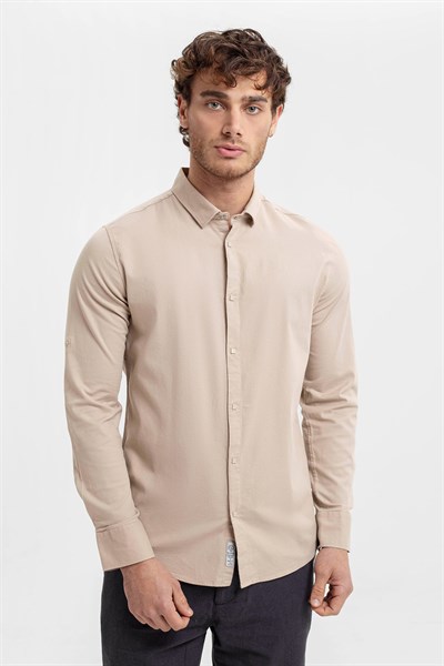 0024178 Vip Stendo Erkek Gömlek Bej