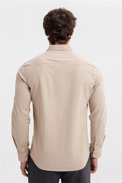 0024178 Vip Stendo Erkek Gömlek Bej