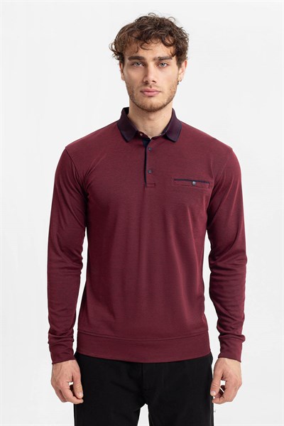 0024197 Vip Stendo Erkek Tişört Bordo